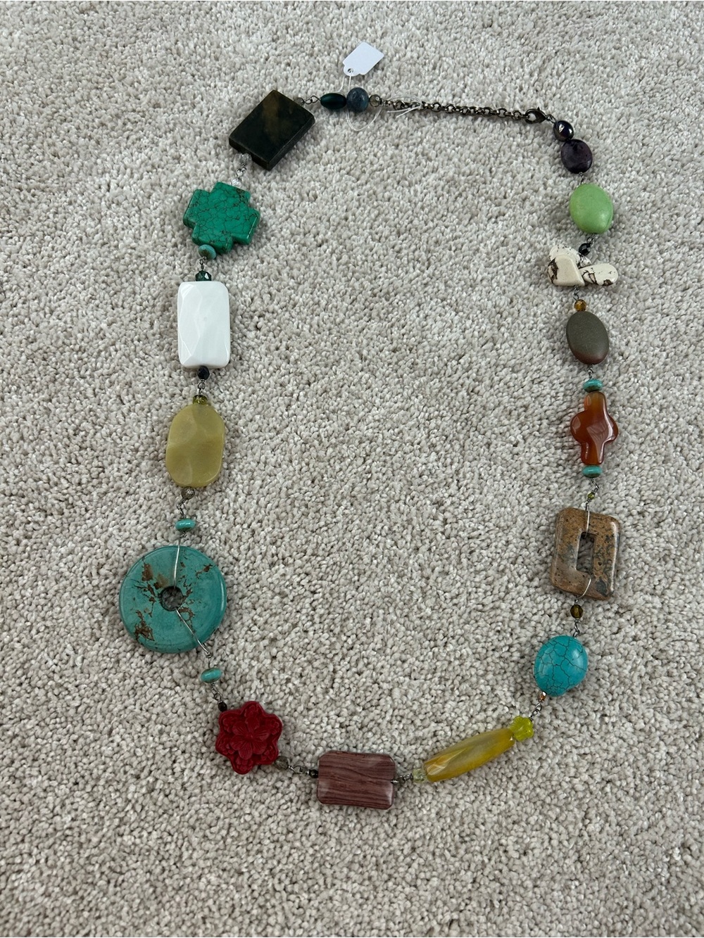 Multicolor Mixed Stone Beaded Necklace